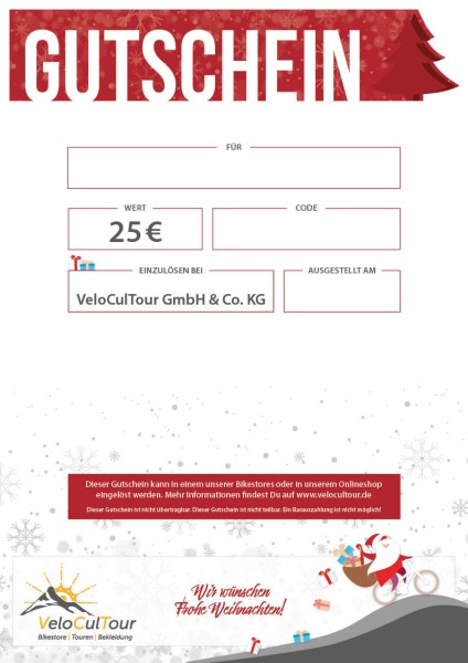 25€ Weihnachtsgutschein